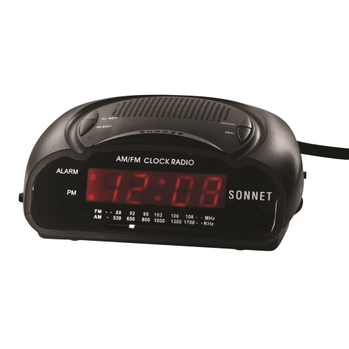 Sonnet R-1662B LED Alarm Clock with Battery Backup, Black